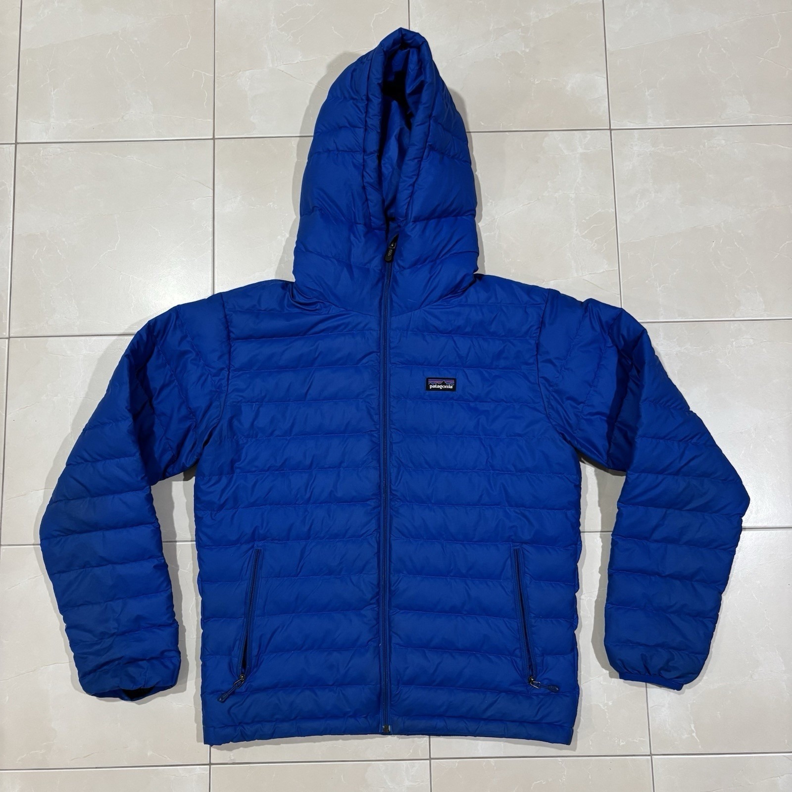 Patagonia Goose Down Puffer Jacket Full Zip Blue Men's Small Ski Snowboard Gorp